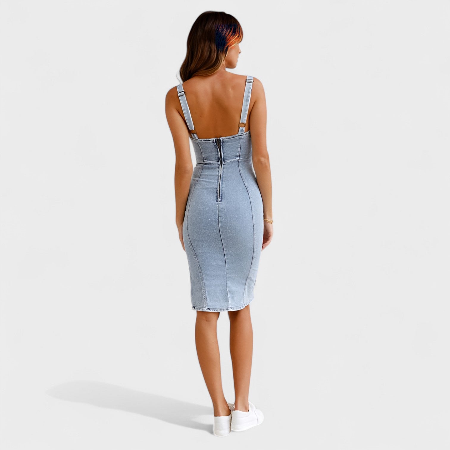 Vestido de ganga feminino