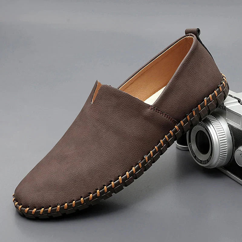 Mocassins Santorini em couro com elegância clássica masculino