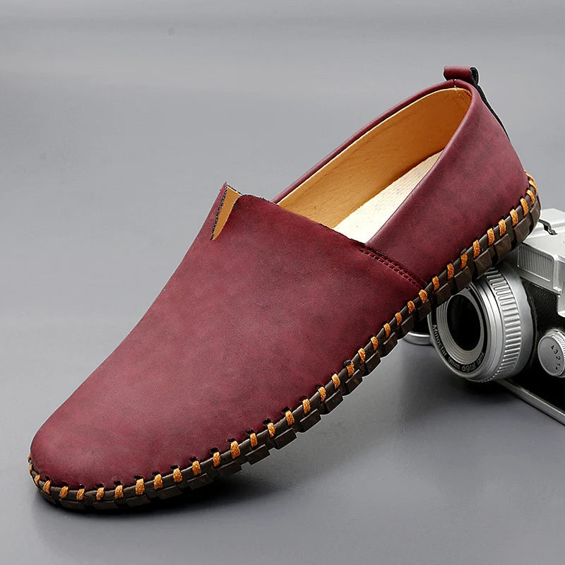 Mocassins Santorini em couro com elegância clássica masculino