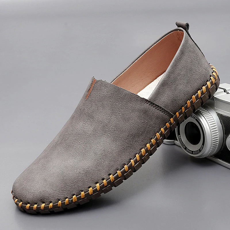 Mocassins Santorini em couro com elegância clássica masculino