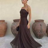Inês | Vestido Maxi de Ombro Descoberto