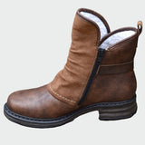 Botas de couro para o campo para conforto diário feminino