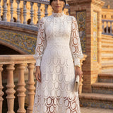 Constança | Vestido Midi Rendado para Cerimónia