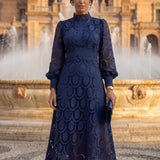Constança | Vestido Midi Rendado para Cerimónia
