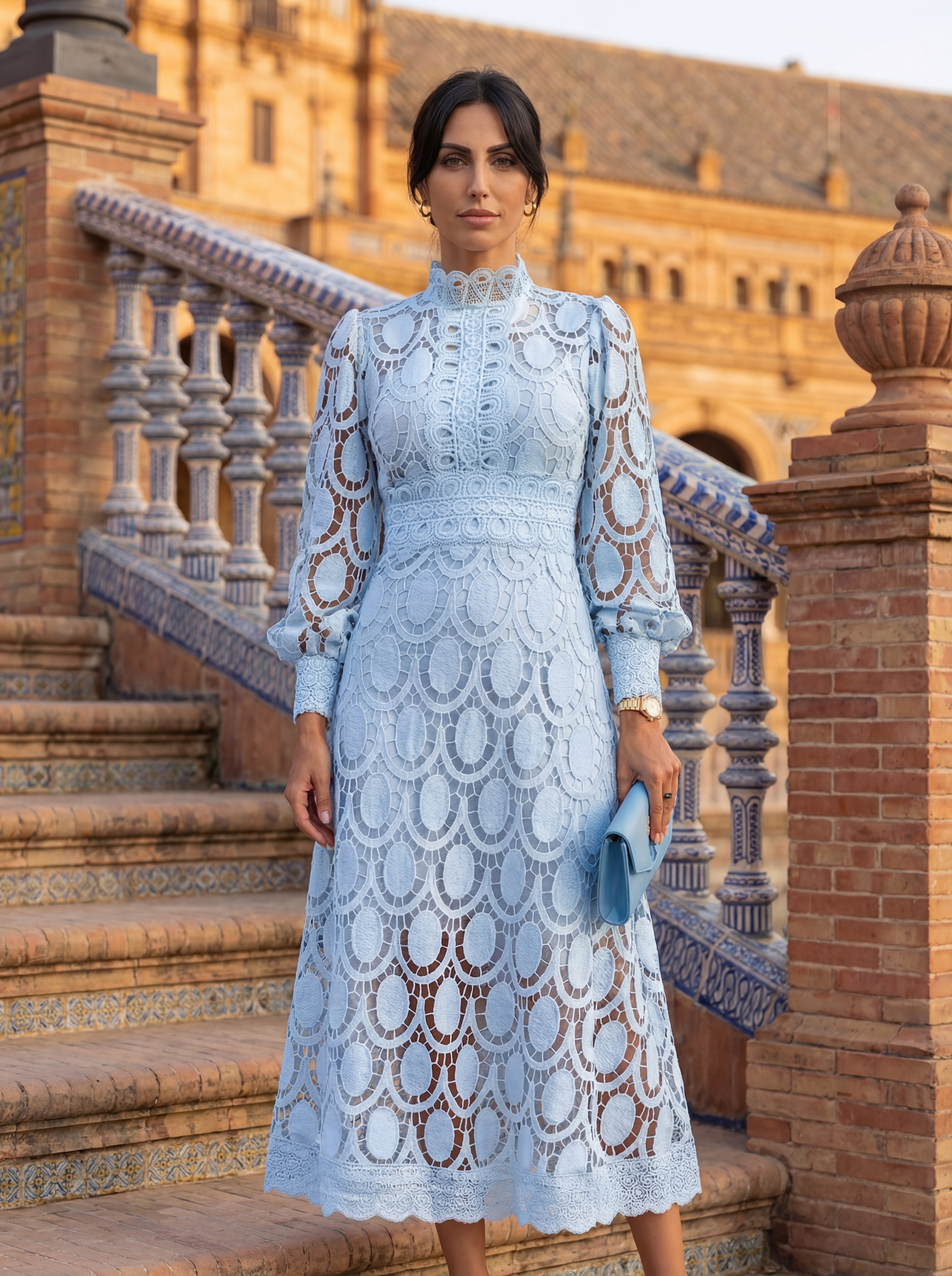 Constança | Vestido Midi Rendado para Cerimónia