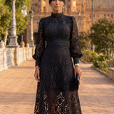 Constança | Vestido Midi Rendado para Cerimónia