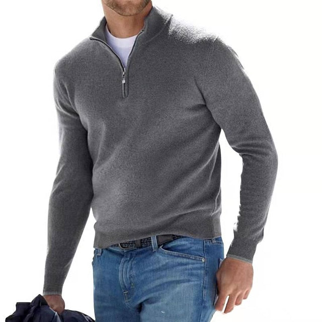 António Augusto - Suéter de Malha Zíper masculino