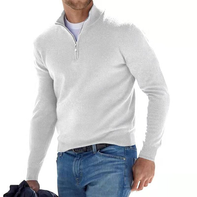 António Augusto - Suéter de Malha Zíper masculino