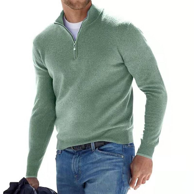 António Augusto - Suéter de Malha Zíper masculino