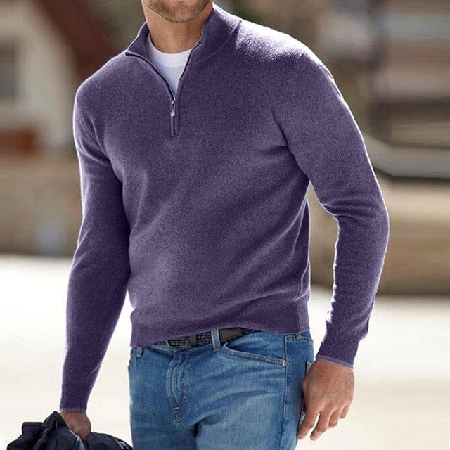 António Augusto - Suéter de Malha Zíper masculino