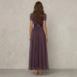 Cátia | Vestido maxi com decote em renda