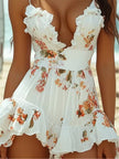 Salomé | Vestido floral assimétrico com folhos