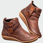 Botins ortopédicos de couro premium feminino