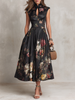Filipa | Vestido midi floral plissado