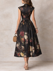 Filipa | Vestido midi floral plissado