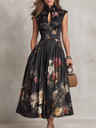 Filipa | Vestido midi floral plissado