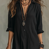 Zerea | Vestido maxi fluido com botões