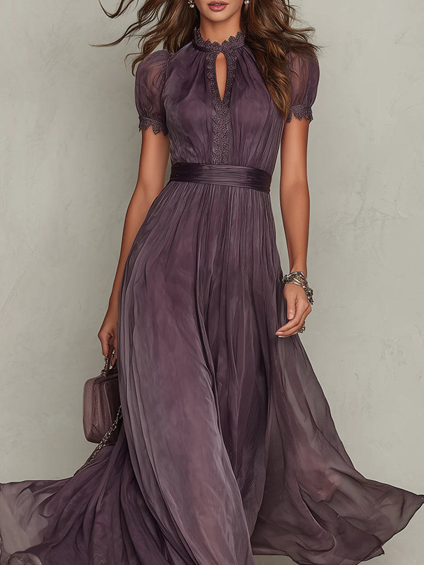 Ariana | Vestido maxi com renda delicada