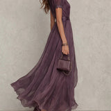 Diana | Vestido Maxi Fluido com Detalhes Delicados