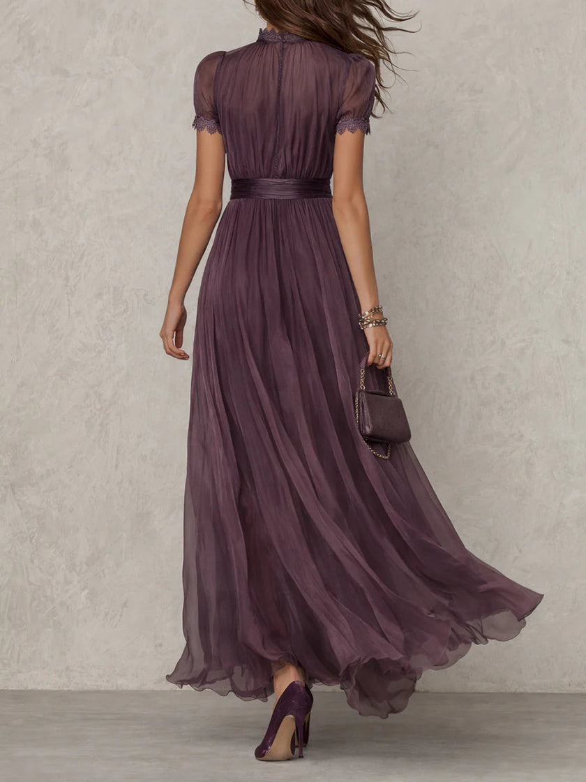 Ariana | Vestido maxi com renda delicada