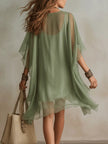 Tália | Vestido mini em chiffon com camadas