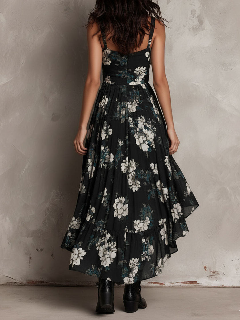 Naíra | Vestido maxi floral cai-cai
