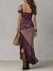 Luna | Vestido maxi estampado com abertura