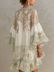 Susana | Vestido mini com mangas em folho