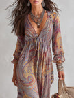 Cássia | Vestido maxi com estampado paisley