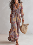 Cássia | Vestido maxi com estampado paisley