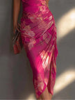 Marta | Vestido drapeado com abertura lateral