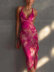 Marta | Vestido drapeado com abertura lateral