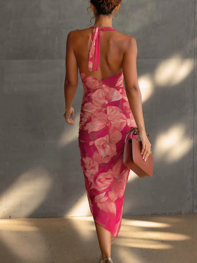 Marta | Vestido drapeado com abertura lateral