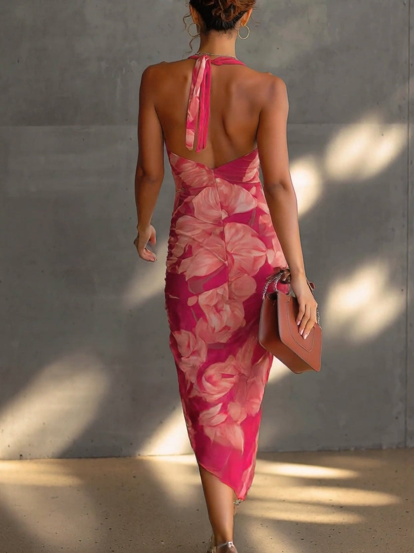Marta | Vestido drapeado com abertura lateral
