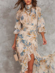 Débora | Vestido maxi floral assimétrico