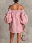 Violette | Vestido curto de ombros descobertos