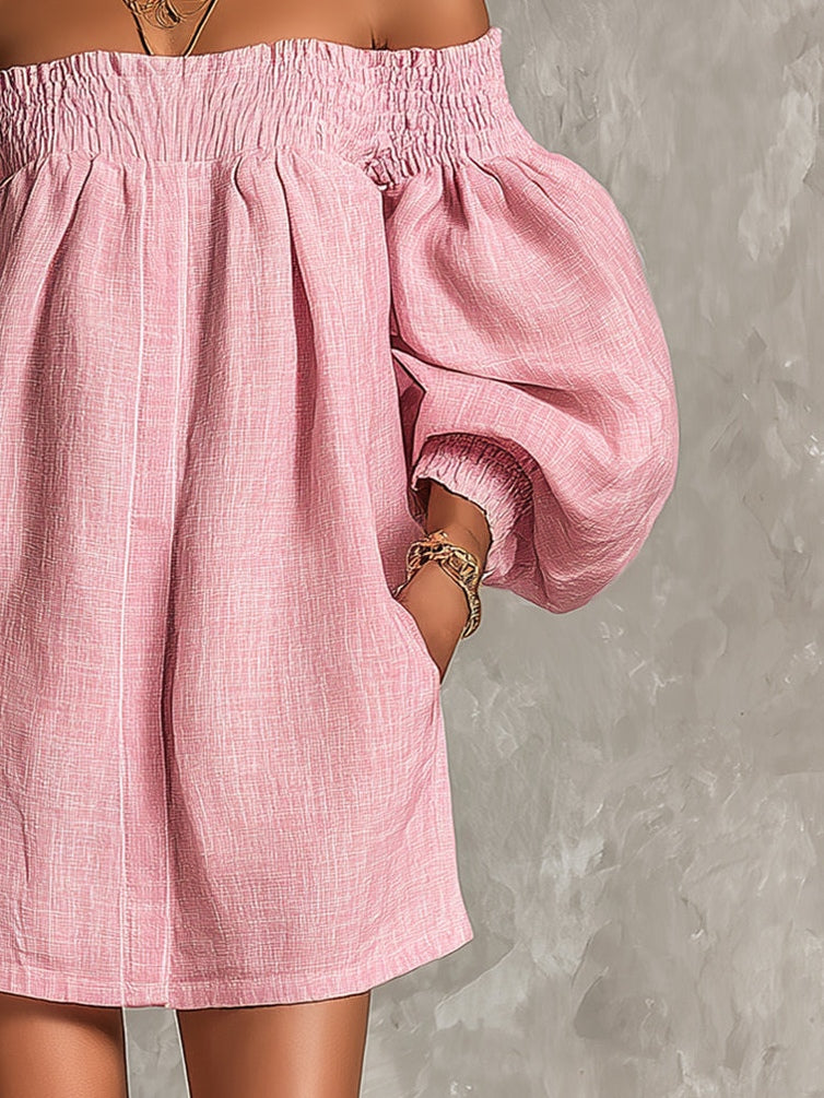 Violette | Vestido curto de ombros descobertos