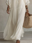 Bianca | Vestido maxi romântico com renda