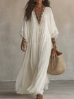 Bianca | Vestido maxi romântico com renda