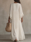 Bianca | Vestido maxi romântico com renda
