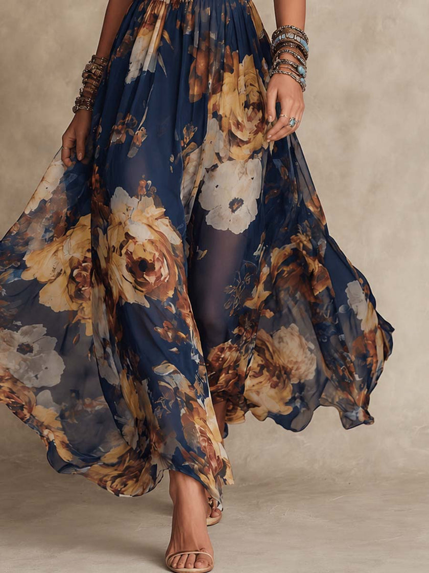 Júlia | Vestido maxi floral de alças