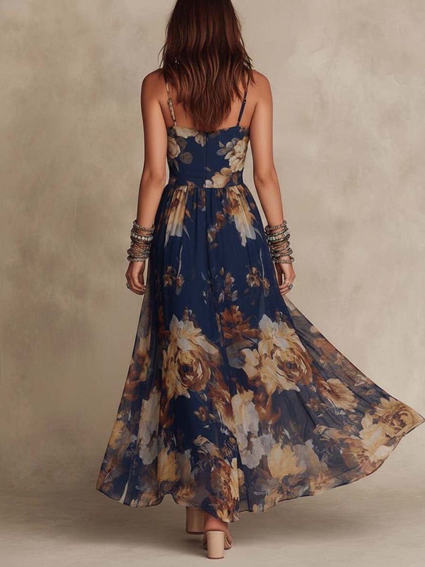 Júlia | Vestido maxi floral de alças