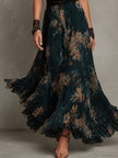 Viola | Vestido maxi floral em camadas