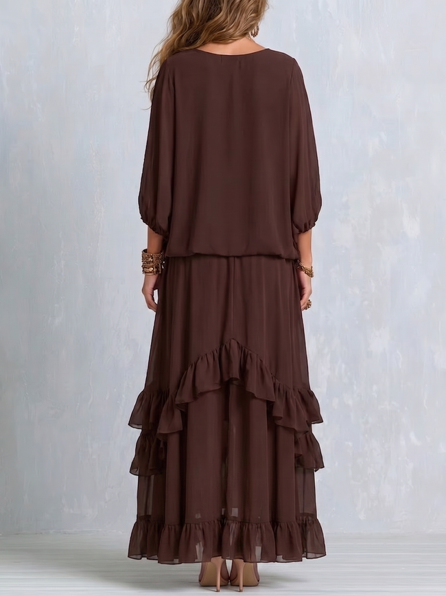 Mafalda | Conjunto boho com saia em camadas