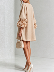 Alina | Vestido mini com punhos florais