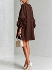 Alina | Vestido mini com punhos florais