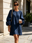 Alina | Vestido mini com punhos florais