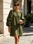 Alina | Vestido mini com punhos florais