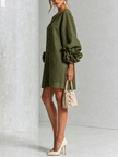 Alina | Vestido mini com punhos florais