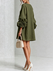 Alina | Vestido mini com punhos florais